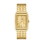 Fossil Carraway Three-Hand Gold-Tone Stainless Steel Watch FS6009