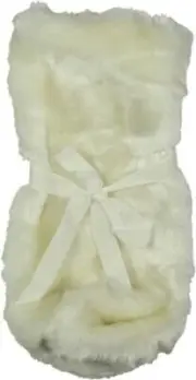 Set of 2 Inc Int. Concepts Faux Fur Wine Bag ,Wine Bottle Sleeve Ivory - Gift