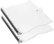 jojofuny 2Pcs Transparent Binder Shells Plastic Notebook Covers for Loose Leaf Notebooks for Planners and Scrapbooks Easy to Clean and Reusable