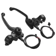 Mechanical Bike Brake Levers 1 Pair Aluminum Black Electric Bicycle Part