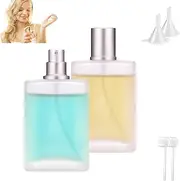 Perfume Atomiser, 2 Pieces Portable Perfume Atomiser, Frosted Perfume Bottle, 30 ml Refillable Perfume Bottle, with Packaging Tools and Funnel, Suitable for Women or Girls
