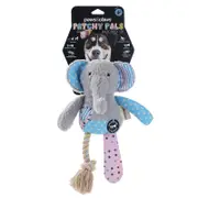 Paws & Claws Patchy Pals Plush Rope Elephant Pet Dog Toy 36x20x8cm