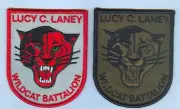ARMY JROTC SSI - LUCY C. LANEY "WILDCAT BATTALION" SHOULDER PATCH SET - MINT