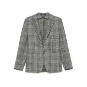 [Tagliatore] Tagliatore Single-breasted Blazer 48 IT GREY/GREEN