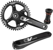 42T Crank Set Hollow Integrated 172.5mm Crankset for Road Bikes Upgrade, Black, with CNC Milled Aluminum Alloy for High Strength and smoothness Riding Experien