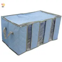 在飛比找PChome24h購物優惠-月陽60cm彩色竹炭3格衣物收納袋整理箱(C120LN)