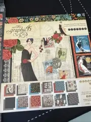 Graphic45 COUTURE 8x8 PAPER PAD Pair W/ Banners Cardstock Set