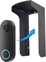 Doorbell Rain Cover, Steel Doorbell Cover Weatherproof, Doorbell Cover with Anti-Glare Sun Shade Protection, Compatible for Blink/Ring Pro2/ Google Nest/Arlo/Wyze/Reolink Video Doorbell