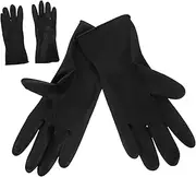 Ipetboom Hair Salon Gloves Black for Hair Stylist Reusable Gloves for Hair Coloring Large Hair Shampoo Gloves Reusable Gloves for Cleaning Hair Accessories for Women Barber Gloves