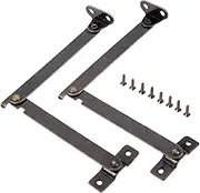 Dophee 2Pcs Lid Support Hinges, Left Side Folding Lift Up Stay Hinge, Display Bracket for Furniture Jewelry Gift Wood Box Cabinet Drawer Cupboard Chest Toy Box, 4.25"x0.43"