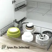 在飛比找momo購物網優惠-【Jyun Pin 駿品裝修】嚴選鋼珠滑軌四邊拉籃(5500