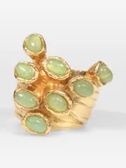Gold Stone Set Chunky Ring