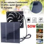 50W Solar Powered Panel Exhaust Fan Outdoor Roof Attic Fan Ventilation Vent Van