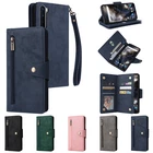 For Samsung A05S A25 S24+S21 S20 S9 S8 A52S A33 Zipper Case Leather Wallet Cover