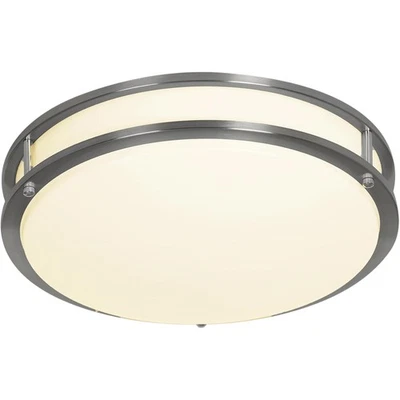 Designers Fountain Flush Mount Ceiling Light, 12 Inch Round LED DC Lighting