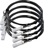 4pack QSFPTEK 10G SFP+ DAC Cable, 3m (10ft) Passive Direct Attach Copper Twinax Cable for Cisco SFP-H10GB-CU3M, Ubiquiti, D-Link, Netgear, Mikrotik, Open Switch Devices