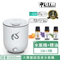 在飛比找momo購物網優惠-【Warm】上加水香薰機薰香機加濕器超音波負離子水氧機W-3