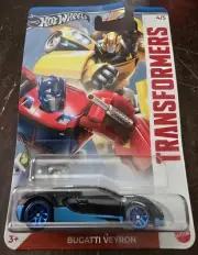Hot Wheels 2024 Transformers Bugatti Veyron Black Walmart Exclusive #4/5 *NEW*