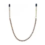 Spartacus Gold Tweezer Nipple Clamps Beaded Chain