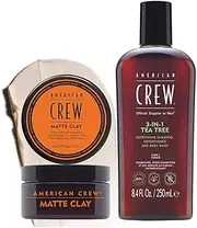 American Crew Matte Clay Duo (Matte Clay 85g & 3-in-1 Tea Tree 250ml)