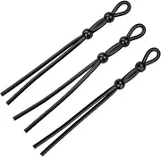 Romi Erection Enhancing Lasso Ring Set Adjustable Penis Tie Sex Toys(3 of Black)