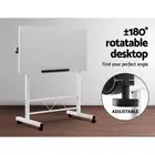 Artiss Portable Mobile Laptop Desk Adjustable Table Stand Office Work White