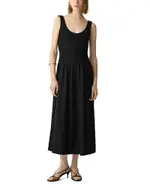 Theory Midi Dress in Textured Cotton-Blend