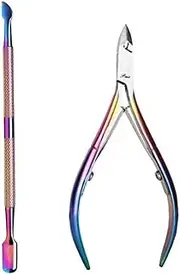 Rainbow Set Nipper and Cuticle Pusher Scraper
