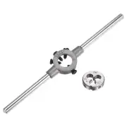 Die Stock Handle Set, 6-32 UNC Round Die and Wrench Fits 20mm OD / M3-M4 Dies