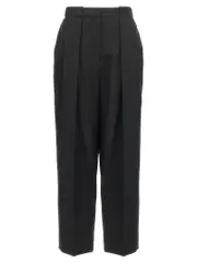 [Balmain] Balmain-Grain De Poudre Pantaloni Nero-Donna 38FR Black