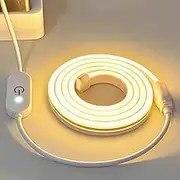 Weforu LED Strip Light 2m Dimmable Neon Rope Light USB Powered Touch Control Waterproof Warm White 3000K
