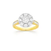Alora 14ct Gold Lab Grown Diamond Cluster Flower Ring