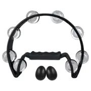 Tambourine,Metal Jingles Hand Held Percussion Half- Tambourine and Egg1203