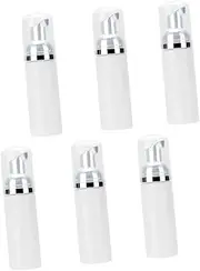 EPIGEIST 6Pcs Foaming Pump Bottle Dispenser White Silver Pump Head for Travel Bathroom Bedroom Use for Hand Soap Shampoo Body Wash Hair Gel