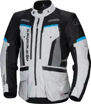 Alpinestars Bogotá Pro, textile jacket Drystar , color: Light Grey/Black/Grey/Light Blue , size: XL