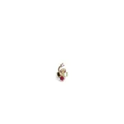 [BEA BONGIASCA] Two Stone Mini Loop Single Earring Gold