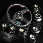 NRG 180H HUB+IRIDIUM GEN 2.8 QUICK RELEASE+RED STITCHES STEERING WHEEL BLACK (for: Volkswagen)