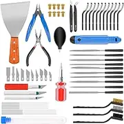 66 Pcs 3D Printer Tools Kit,3D Printer Parts & Accessories for Adults, 3D Printer Tools for Cleaning, Cutting, Deburring, and Finishing,3D Printer Accessories Including Art Knife Set, Brass Nozzle