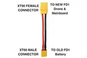 Converter Cable for FD1 Battery (OLD Battery XT60 to NEW Mainboard XT90)