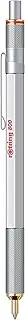 Rotring 800 Retractable Ballpoint Pen, Medium Point, Silver