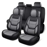 Full Coverage Full Set Waterproof Leather Car Seat Covers with Lumber Support