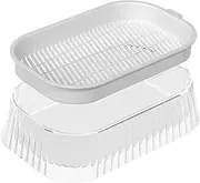 Qianly Grass Grower Box Planting Tray Grass Growing Tray Plant Nursery Tray for Office Greenhouse, Gray