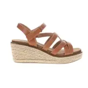 Corkys All Nighter Espadrille Wedge Womens Brown Casual Sandals 41-0447-COGN