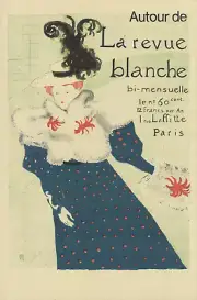 HENRI DE TOULOUSE-LAUTREC La Revue Blanche 35" x 22.25" Lithograph 1995 Art Nou