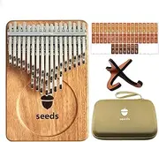 Seeds Kalimba Thumb Piano 41 Keys Chromatic C-Tuned Okoume wood Flat Board ultra-lightweight Portable Mbira Finger Piano