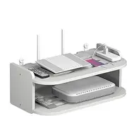 Router Shelf Wall Mount | Wall Mounted TV Set-Top Box Holder,No Drill Wireless Router Heat Dissipation Rack, Multifunctional Storage Rack for Set-top Boxes, Routers, Game Consoles
