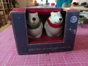Trim A Home Polar Bear Christmas Salt & Pepper Shaker Set