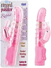 Ringed Pulsatron Rabbit Pearl Bead G Spot Vibrator Sex Toy Rabbit Stim 6 Inch Dildo Sucking Dildo Thrusting Masturbation Vibe Gspotter Toys For Women