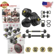 Versatile Adjustable Dumbbells & Barbell Set - 40/48/68/88 lbs for Home Workouts