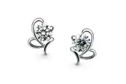 Solid 925 Sterling Silver Loved One Diamonelle Earrings
